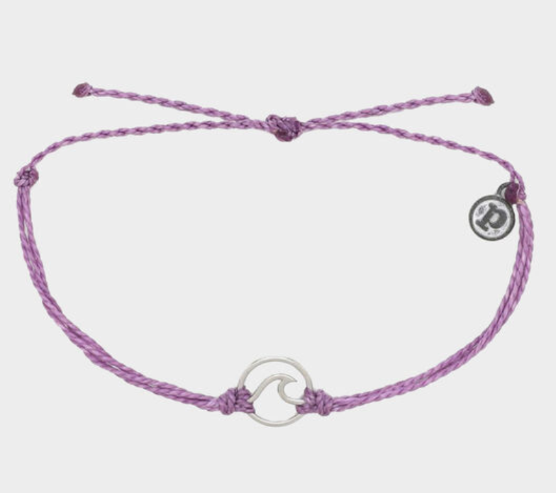 Pura Vida - Silver Wave Lavender Bracelet