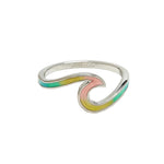 Pura Vida Tie Dye Wave silver ring available at Be Charmed.