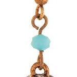 Rain Blue Flower Wheel Earrings – floral-inspired jewelry with colorful wheel design, lightweight and giftable. Available at Be Charmed