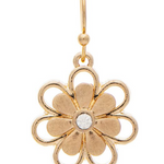 Rain Gold Crystal Center Little Daisy Earrings