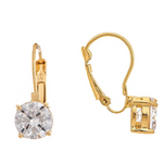 Rain - Gold Crystal Leverback Earring