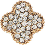 Rain Gold Pave Clover Post Earrings