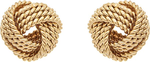 Rain Gold Rope Wire Love Knot Post Earrings – timeless knot design with rope wire detail, perfect gift or accessory. Available at Be Charmed