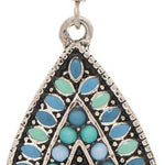Rain Silver Blue Enamel Dots Teardrop Earrings – modern teardrop design with enamel dot accents, lightweight and stylish. Available at Be Charmed