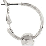 Rain Silver Hoop With Ball Earrings – classic hoop earrings with ball detail, lightweight everyday accessory. Available at Be Charmed