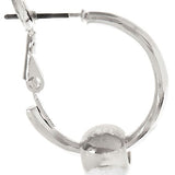 Rain Silver Hoop With Ball Earrings – classic hoop earrings with ball detail, lightweight everyday accessory. Available at Be Charmed