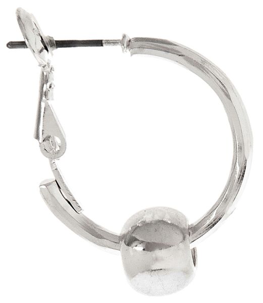 Rain Silver Hoop With Ball Earrings – classic hoop earrings with ball detail, lightweight everyday accessory. Available at Be Charmed
