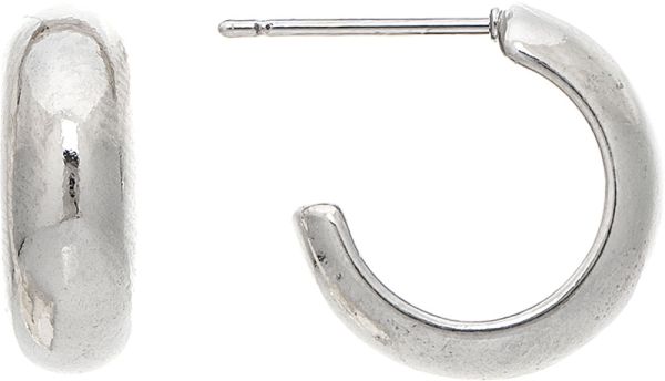 Rain Silver Little 1/2" Hypoallergenic Post Hoop Earrings – classic small hoops with hypoallergenic posts for sensitive ears. Available at Be Charmed