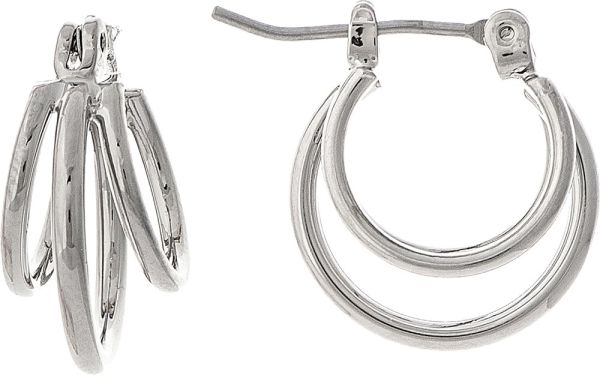 Rain Silver Little Loopy Hoop Earrings – playful small hoop design, lightweight and stylish for everyday wear. Available at Be Charmed