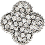 Rain Silver Pave Clover Post Earrings