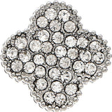 Rain Silver Pave Clover Post Earrings