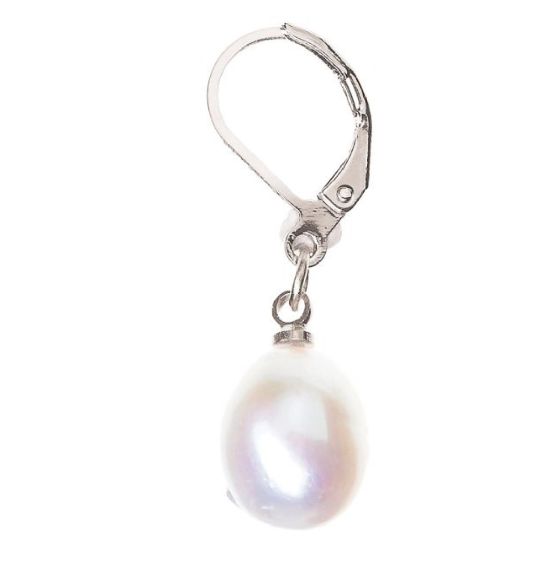 Rain - Silver Pearl Earring