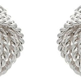 Rain Silver Rope Wire Love Knot Post Earrings – classic knot design with rope wire detail, perfect gift or everyday accessory. Available at Be Charmed