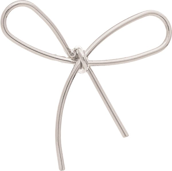 Rain Silver Wire Bow Tie Post Earrings