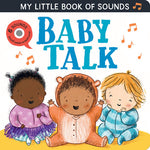 Book cover of 'Baby Talk' with three children in pajamas and a CD icon. Available at Be Charmed