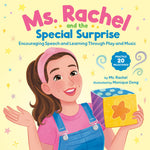 Ms. Rachel and the Special Surprise children’s book cover – encourages early speech development and learning. Available at Be Charmed.