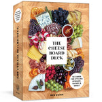 Book titled 'The Cheese Board Deck' by Meg Quinn with a wooden board design on the cover. Available at Be Charmed. 