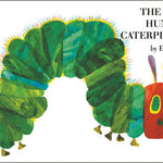 Book cover of 'The Very Hungry Caterpillar' with a colorful caterpillar illustration. Available at Be Charmed.  
