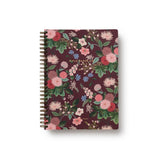Floral notebook with a purple cover on a white background. Available at Be Charmed