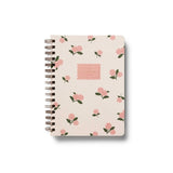 Notebook with floral pattern on a white background. Available at Be Charmed