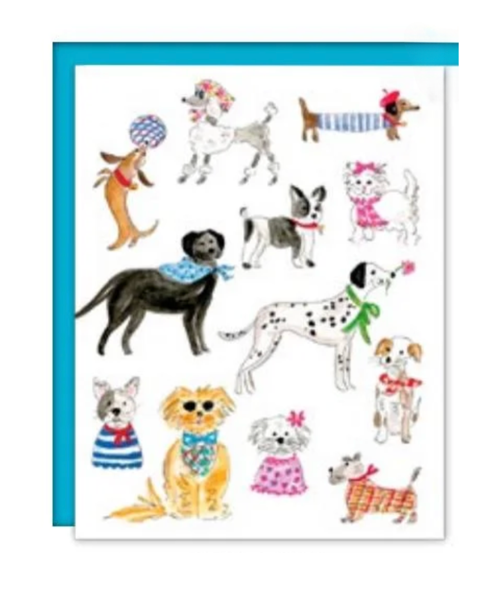 Rosanne Beck Dapper Dogs blank card available at Be Charmed