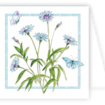 Rosanne Beck Handpainted Blue Cornflower Enclosure Card featuring a delicate hand-painted blue cornflower design, available at Be Charmed