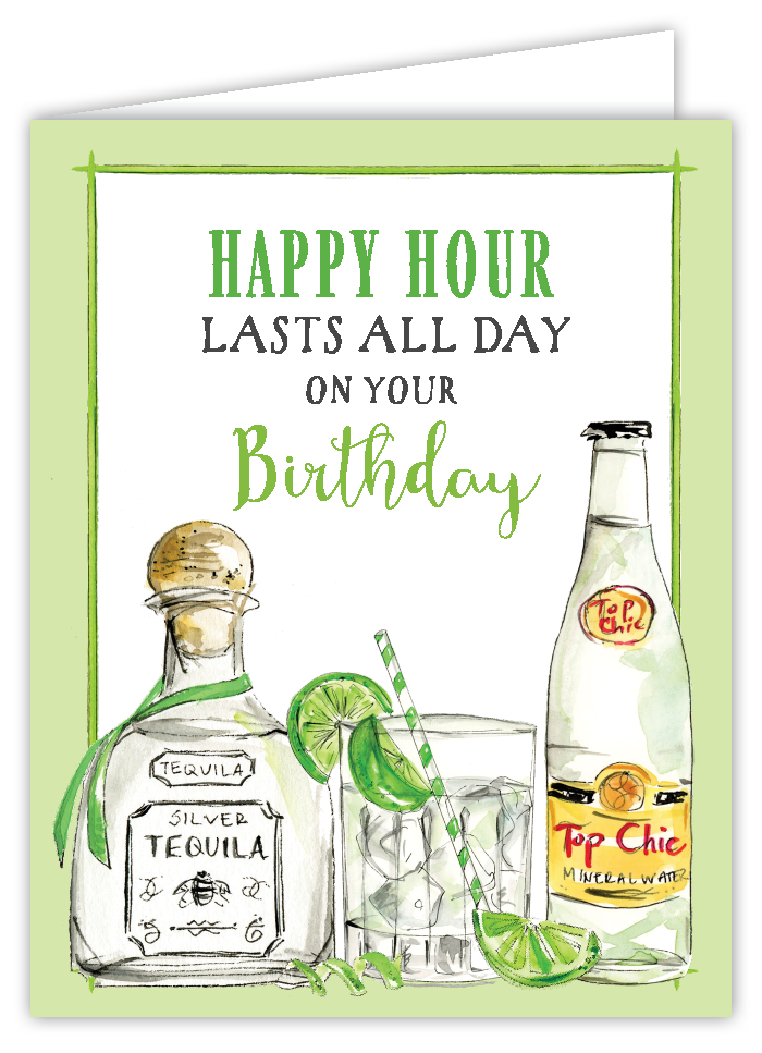 Rosanne Beck Handpainted On Your Birthday Card featuring elegant handpainted artwork and a heartfelt message, a beautiful keepsake greeting card, available at Be Charmed