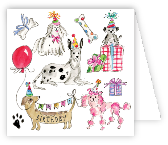 Rosanne Beck Party Pooches enclosure card available at Be Charmed