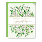Rosanne Beck White Camellias sympathy card — elegant handpainted floral design for condolences. Available at Be Charmed