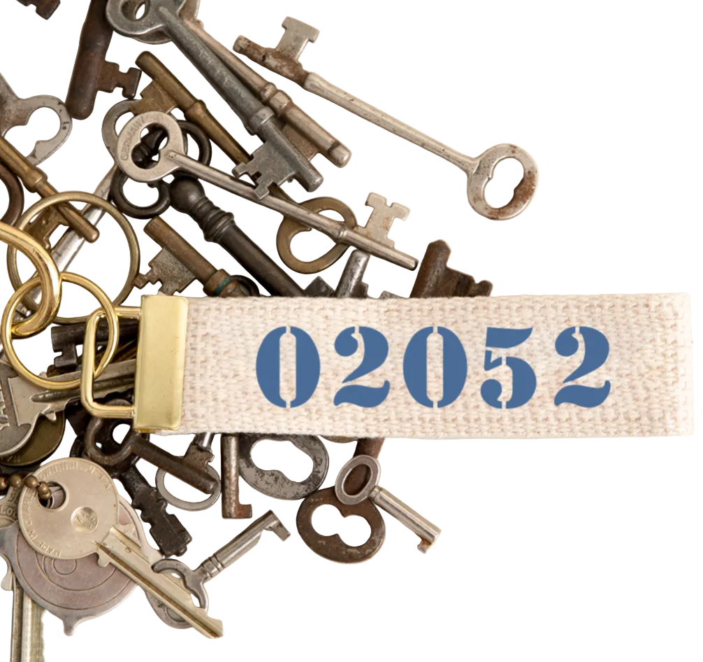 Rustic Marlin 02052 Keychain - Handcrafted in New England, this keychain adds local charm to your essentials. Available at Be Charmed Gifts.