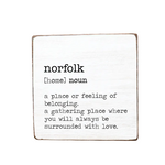 Rustic Marlin Norfolk Definition 6x6 block sign, decorative home accent by Be Charmed, Available at Be Charmed