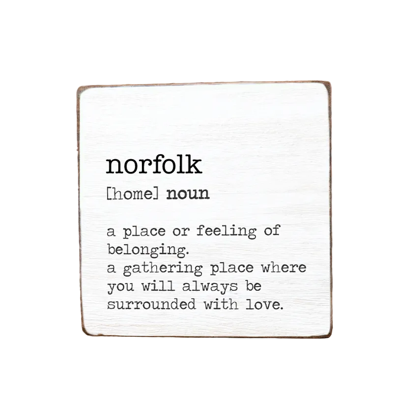 Rustic Marlin Norfolk Definition 6x6 block sign, decorative home accent by Be Charmed, Available at Be Charmed