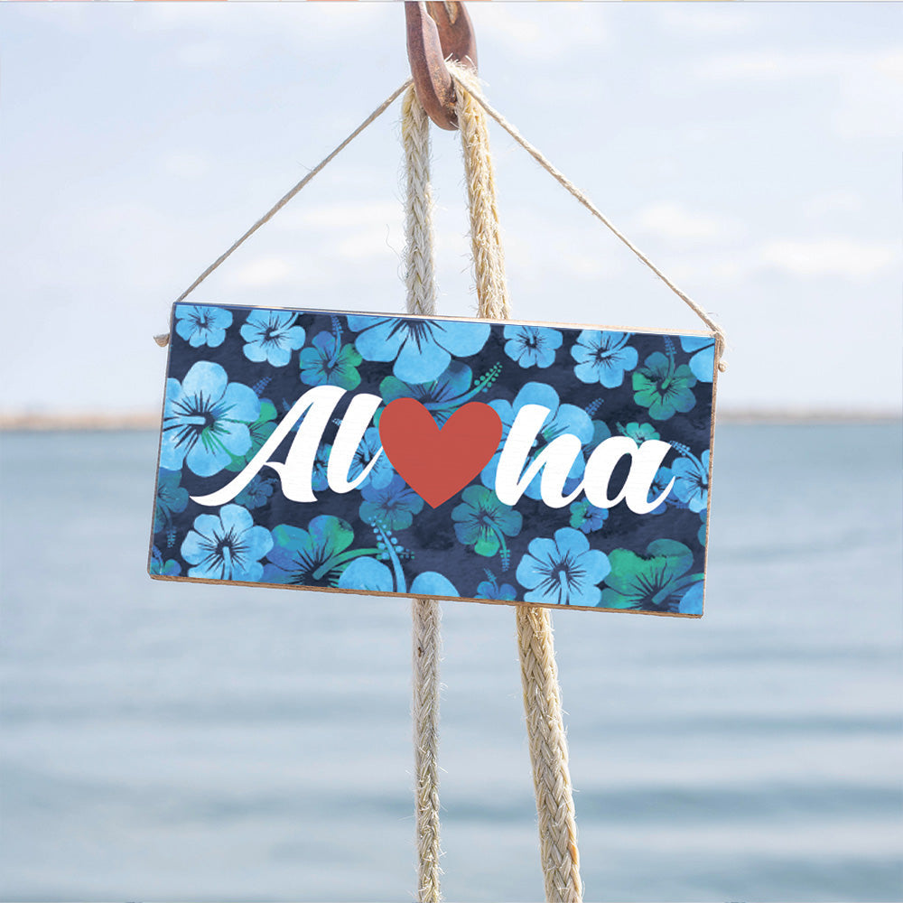 Aloha Maui Strong rustic twine sign with beach-inspired design for uplifting décor and support messages, available at Be Charmed. Available at Be Charmed