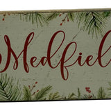 Rustic Marlin greenery Medfield twine sign with natural hometown décor style, Available at Be Charmed