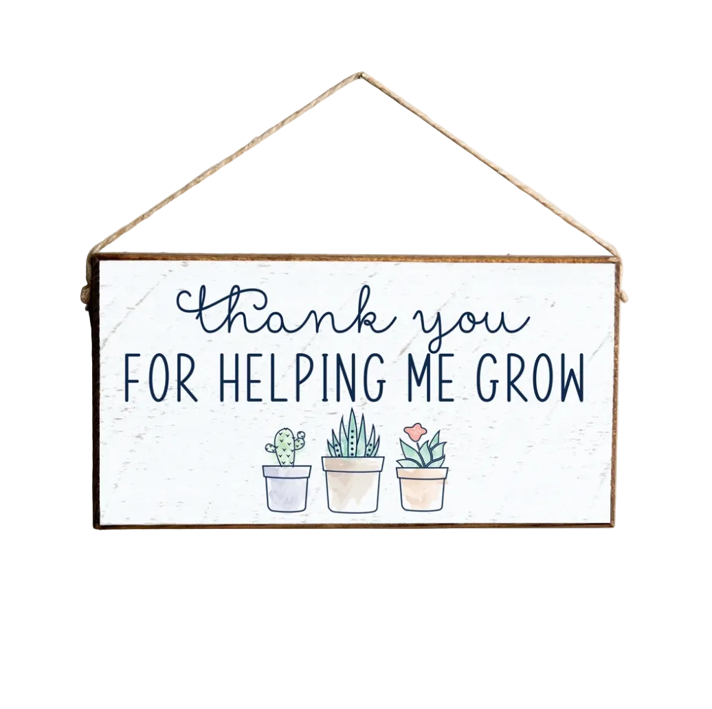 Rustic Marlin Thank You Grow twine sign, farmhouse decor and gift by Be Charmed, Available at Be Charmed