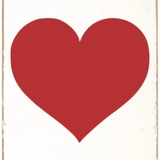 Rustic Marlin Wood Block - Red Heart wall decor, handcrafted wooden art piece. Available at Be Charmed.