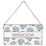Rustic Marlin Twine Sign Welcome Hyrangea Stems