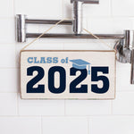 Rustic Marlin Blue Class of 2025 Twine Sign 