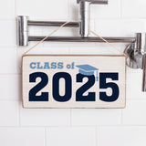 Rustic Marlin Blue Class of 2025 Twine Sign 