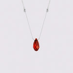SIver &LIVY Siam Hyevibe Crystal Slider Necklace, available at Be Charmed