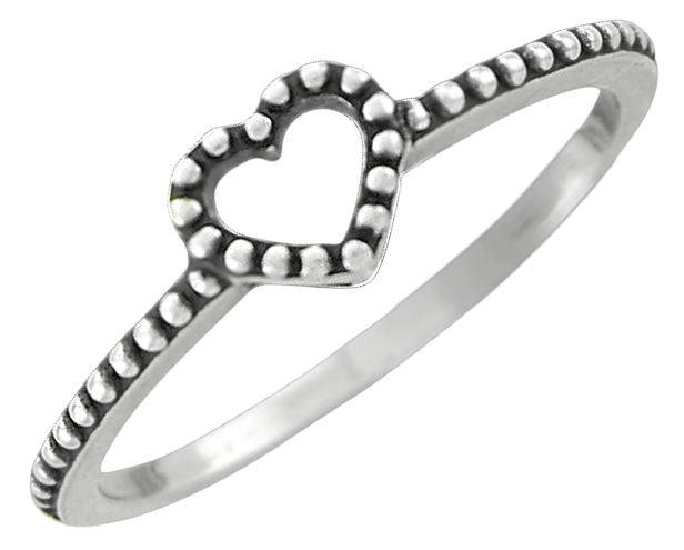 Wheeler Heart Sterling Silver Ring 