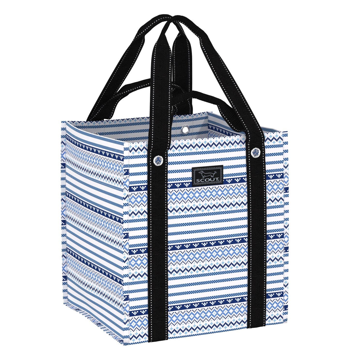 Scout Knit Happens Bagette Market Tote reusable grocery bag with reinforced bottom & dual straps – available at Be Charmed
