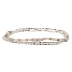 Delicate Moonstone Bracelet by Scout Curated Wears. Features dainty beads and the Stone of Balance for harmony and calm. Lightweight. Available at Be Charmed.