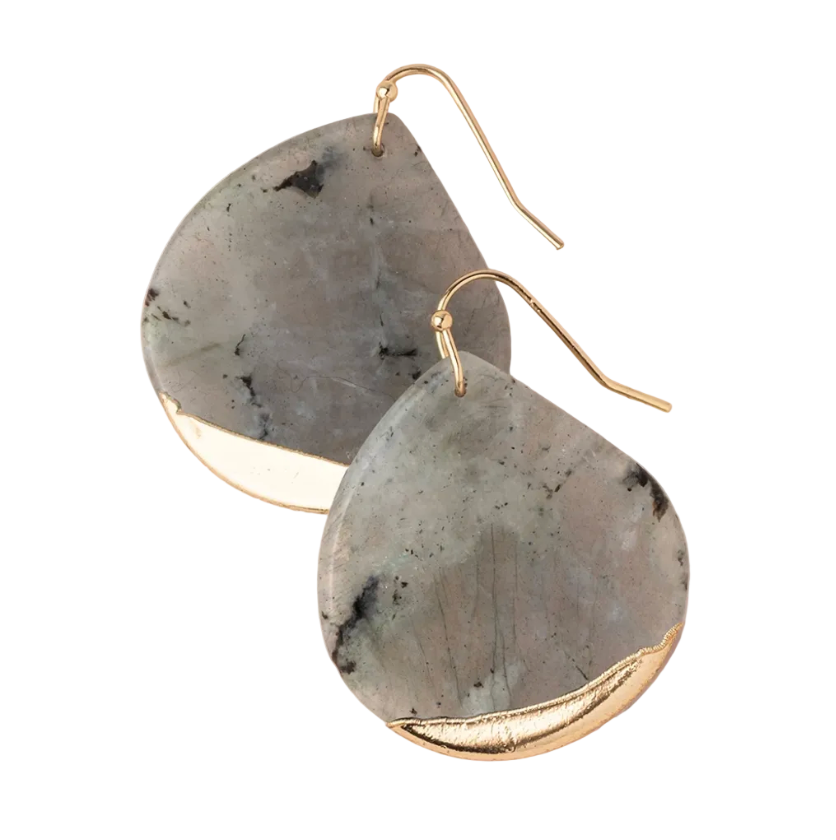 Scout Curated Wears - Earrings - Stone Dipped Teardrop