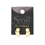 Scout Curated Wears Gold Vermeil Eclipse Stud Earrings on card available at Be Charmed.