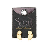 Scout Curated Wears Gold Vermeil Eclipse Stud Earrings on card available at Be Charmed.