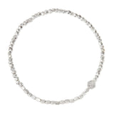 Mini Metal Stacking Bracelet in Silver by Scout Curated Wears. Sleek, minimalist, and perfect for layering. Lightweight and elegant. Available at Be Charmed.