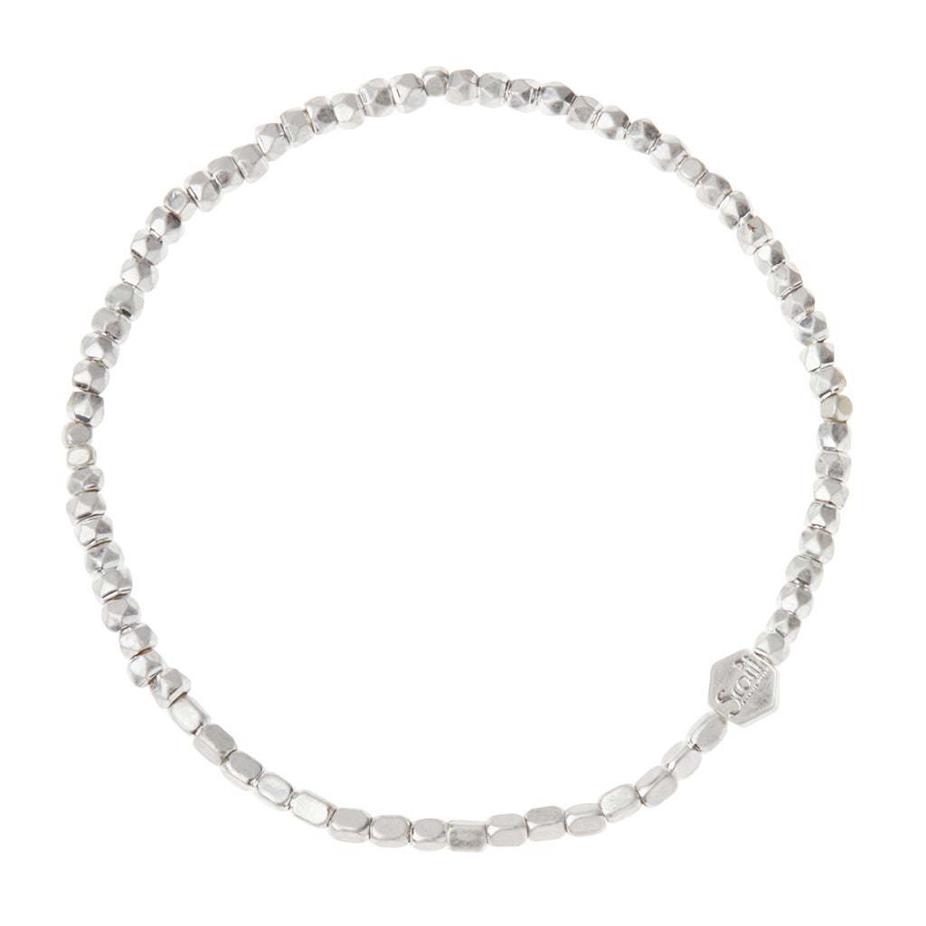Silver Scout Curated Wears Mini Metal Stacking Bracelet – minimalist metal bracelet designed for stacking and layering, available at Be Charmed.