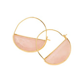 Scout Curated Wears stone prism hoop earrings with natural stone detail modern lightweight jewelry Available at Be Charmed