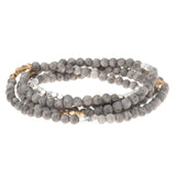 Stone Wrap Bracelet/Necklace in River Stone by Scout Curated Wears. Promotes grounding and balance. Versatile, lightweight design. Available at Be Charmed.